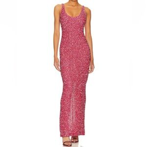 NBD janhvi maxi dress in hot pink